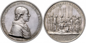 Franz Xaver von Salm Reifferscheidt 1789 - 1822
Gurk - Bistum. Silbermedaille, 1775. zur Erinnerung an seine Priesterweihe 1775. Brustbild rechts. Rs:...