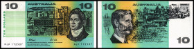 Australien. Lot 2 Stück (1974-91 issue): P-45e 10 Dollars ND, P-45g 10 Dollars ND. I