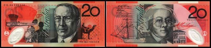 Australien. Lot 5x 20 Dollars (1994-2009): P-53a 20 Dollars 1994, P-59b 20 Dolla...