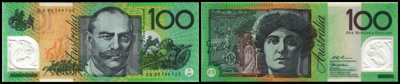 Australien. Lot 4x 100 Dollars: P-55a 100 Dollars 1996, P-55b 100 Dollars 1999, ...