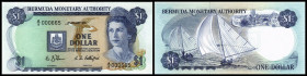 Bermuda. Lot 2 Stück: P-28d 1 Dollar 01.01.1988, P-36 10 Dollars 20.02.1989. I