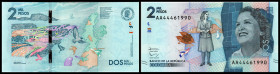 Colombia. Lot 6 Stück (the whole first issue of 2016 Issue): P-458a 2000 Pesos 19.08.2015, P-459a 5000 Pesos 19.08.2015, P-460a 10 000 Pesos 19.08.201...