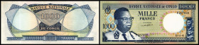 Congo Democratic Republik. P-8a 1000 Francs 15.12.1961. I