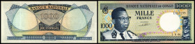 Congo Democratic Republik. P-8a 1000 Francs 01.08.1964. I