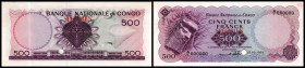 Congo Democratic Republik. Specimen P-7s 500 Francs 15.10.1961. I