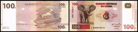 Congo Democratic Republik. Lot 15 Stück (1997 Issue): P-80a 1 Centime 01.11.1997, P-81a 5 Centimes 01.11.1997, P-82a 10 Centimes 01.11.1997, P-83a 20 ...