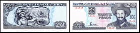 Cuba. Lot 30 Stück + 10 Specimen (1961-1998 Issues): P-94a 1 Peso 1961, P-97b 20 Pesos 1964, P-97c 20 Pesos 1965, P-102s 1 Peso 1968, P-102s 1 Peso 19...