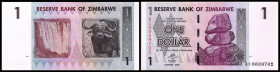 Zimbabwe. Lot 27 Stück: P-65 1 Dollar 2007, P-66 5 Dollars 2007, P-67 10 Dollars 2007, P-68 20 Dollars 2007, P-69 100 Dollars 2007 (2008), P-70 500 Do...