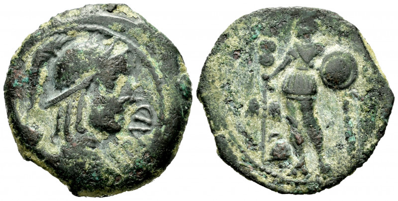 Central Gaul. Arverni. AE 18. 50-30 BC. (Depeyrot-NC III 238). (D&T-3607). Anv.:...