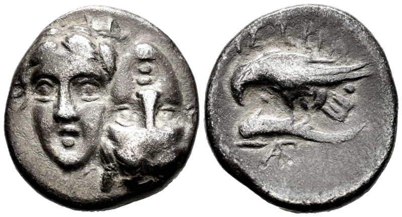 Moesia. Istros. Drachm. 313-280 BC. (Hgc-3.2, 1801). Anv.: Two young male heads ...