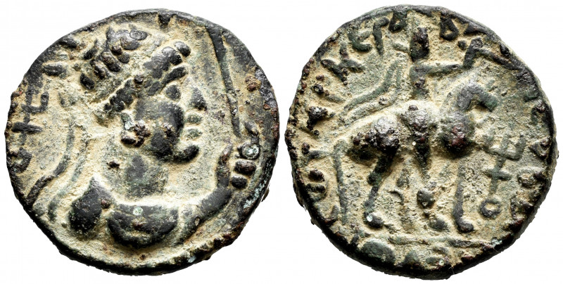 Kushan Empire. Vima Takto (Soter Megas). Tetradrachm. 80-90 AD. (Göbl-Kushan 176...