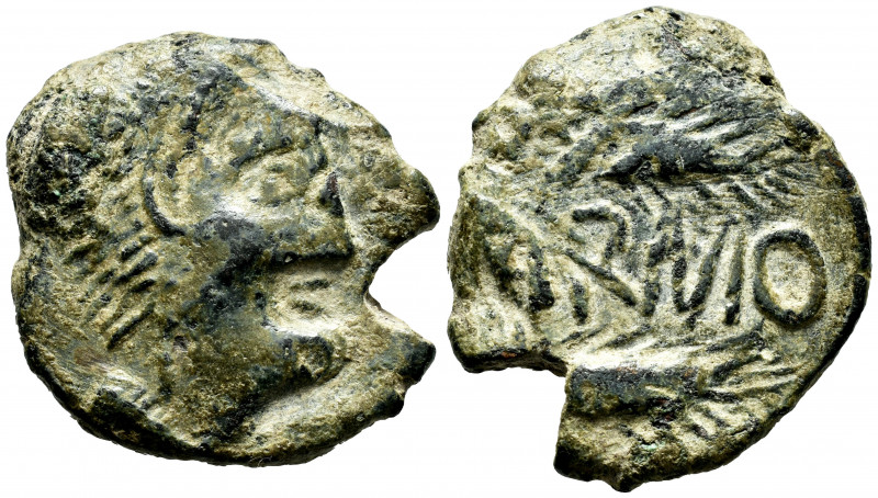 Carmo. Unit. 80 BC. Carmona (Sevilla). (Abh-466). (Acip-2398). Anv.: Head of Her...