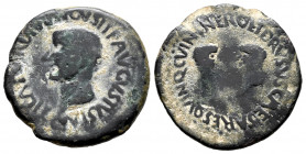 Carthage Nova. Time of Tiberius. Half unit. 14-36 AD. Cartagena (Murcia). (Abh-607). (Acip-3451a). Anv.: TI. CAESAR. DLVI. AVGVSTI. F. AVGVSTVS. P. M....