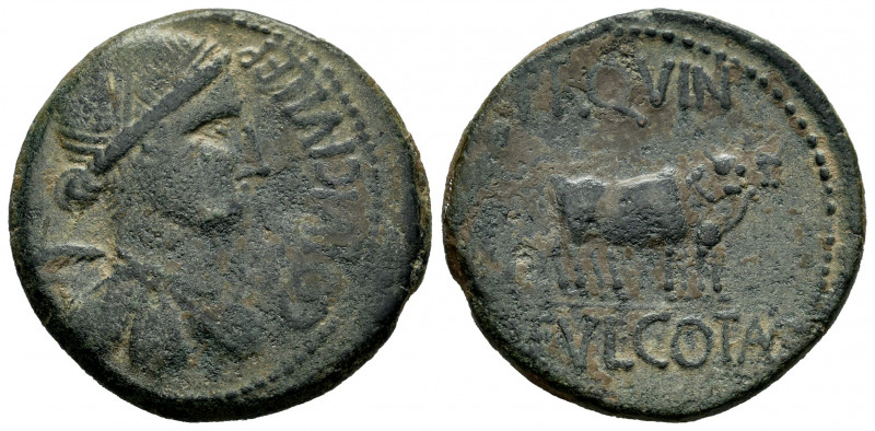 Kelse-Celsa. Unit. 50-30 BC. Velilla de Ebro (Zaragoza). (Abh-796). (Acip-1491)....