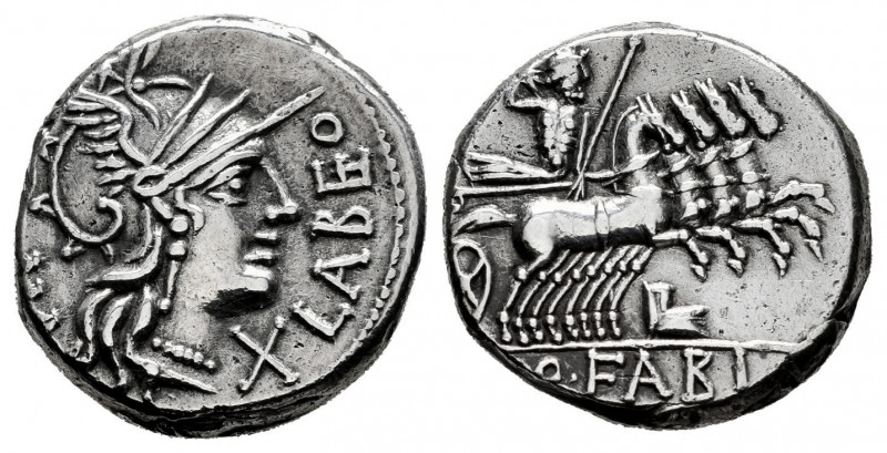 Fabius. Quintus Fabius Labeo. Denarius. 124 BC. Norte de Italia. (Ffc-697). (Cra...