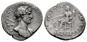 Hadrian. Denarius. 118 AD. Rome. (Ric-41). (Rsc-745b). Anv.: IMP CAESAR TRAIAN HADRIANV(S AVG ), laureate bust right, drapery over far shoulder. Rev.:...