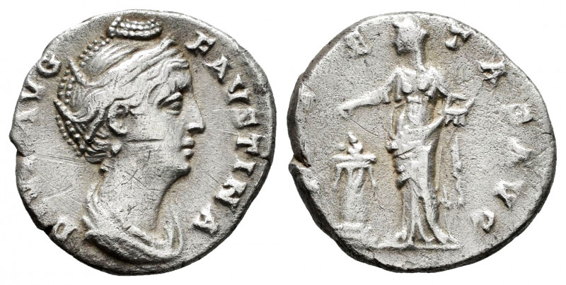 Faustina Senior. Denarius. 141-161 AD. Rome. (Ric-III 394a). (Bmcre-311/14). (Rs...