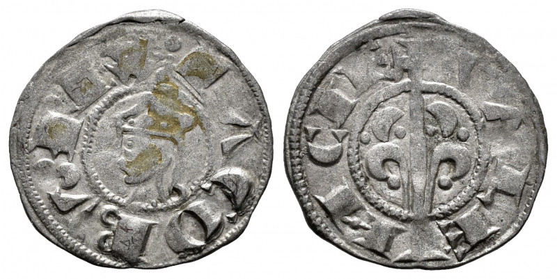 The Crown of Aragon. Jaime I (1213-1276). Dinero. Valencia. (Cru-316). (Cru C.G-...