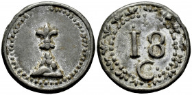 Montuiri. Lead. Mallorca. (Cru. L-2413). Pb. 5,03 g. Choice VF. Est...60,00. 

Spanish Description: Montuiri. Plomo. Mallorca. (Cru. L-2413). Pb. 5,...