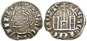 Kingdom of Castille and Leon. Sancho IV (1284-1295). Cornado. Coruña. (Bautista-297.1). Ve. 0,67 g. With star and scallop on both sides of the cross. ...