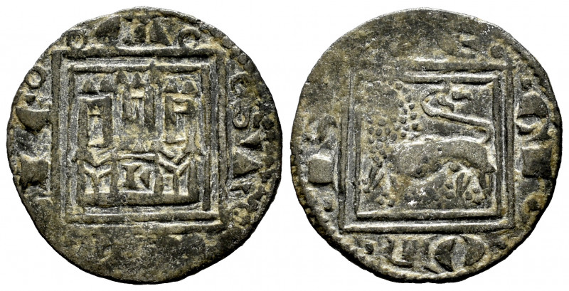 Kingdom of Castille and Leon. Alfonso X (1252-1284). Obol. Leon. (Bautista-413)....