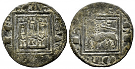 Kingdom of Castille and Leon. Alfonso X (1252-1284). Obol. Leon. (Bautista-413). Ve. 0,52 g. L on the door of the castle. Almost VF. Est...25,00. 

...