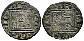 Kingdom of Castille and Leon. Alfonso X (1252-1284). Obol. (Bautista-416). Ve. 0,44 g. Pellets on the two towers of the castle. Choice VF/VF. Est...30...