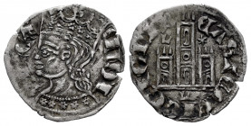 Kingdom of Castille and Leon. Alfonso XI (1312-1350). Cornado. Leon. (Bautista-475.1). (Abm-338.1). Ve. 0,86 g. L and stars above the towers of the ca...