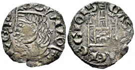 Kingdom of Castille and Leon. Alfonso XI (1312-1350). Cornado. Murcia. (Bautista-476.1). Ve. 0,75 g. With M in the door of the castle and a small blad...