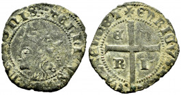 Kingdom of Castille and Leon. Enrique II (1368-1379). Cruzado. (Bautista-625). Anv.: + ENRICVS REX LEGIONIS :·: . Rev.: + ENRICVS REX CASTELLET. Ve. 1...