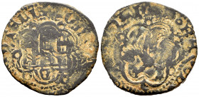Kingdom of Castille and Leon. Joan II. Blanca. Burgos. (Bautista-811.6). Ve. 2,78 g. Inverted B under the castle. Contemporary counterfeit. Choice F. ...