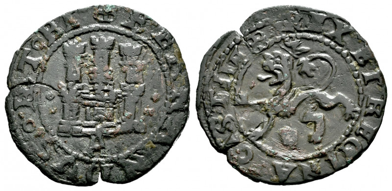 Catholic Kings (1474-1504). 2 maravedis. Coruña. (Cal-75). Anv.: + FERNANDVS ◦ E...