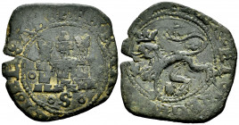 Catholic Kings (1474-1504). 2 maravedis. Coruña. S. (Cal-76). (Rs-198). Ae. 3,74 g. S between roundels. Castle between roundels. Almost VF. Est...40,0...