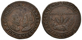 Albert and Elizabeth (1598-1621). Jeton. 1600. Antwerpen. (Dugn-3503). Ae. 4,88 g. Scarce. Almost VF. Est...40,00. 

Spanish Description: Alberto e ...