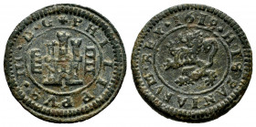 Philip III (1598-1621). 4 maravedis. 1618. Segovia. (Cal-208). (Jarabo-Sanahuja-D253). Ae. 3,16 g. Aqueduct left. Choice VF. Est...25,00. 

Spanish ...