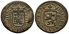 Philip III (1598-1621). 8 maravedis. 1605. Segovia. (Cal-327). (Jarabo-Sanahuja-D219). Ae. 6,64 g. VF. Est...30,00. 

Spanish Description: Felipe II...