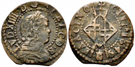 Philip IV (1621-1665). Seiseno. 1649. Barcelona. (Cal-53). Ae. 3,44 g. Bust of Louis XIV. Almost VF. Est...25,00. 

Spanish Description: Felipe IV (...