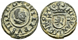 Philip IV (1621-1665). 2 maravedis. 1663. Cuenca. CA. (Cal-130). Ae. 0,48 g. Scarce. Almost XF. Est...40,00. 

Spanish Description: Felipe IV (1621-...