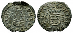 Philip IV (1621-1665). 4 maravedis. 1663. Trujillo. M. (Cal-284). (Jarabo-Sanahuja-M770). Ae. 0,87 g. VF. Est...25,00. 

Spanish Description: Felipe...
