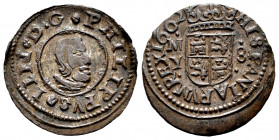 Philip IV (1621-1665). 8 maravedis. 1662. Madrid. Y. (Cal-363). (Jarabo-Sanahuja-M440). Ae. 2,16 g. Choice VF. Est...25,00. 

Spanish Description: F...