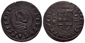 Philip IV (1621-1665). 16 maravedis. 1661. Sevilla. R. (Cal-493). Ae. 4,27 g. VF. Est...18,00. 

Spanish Description: Felipe IV (1621-1665). 16 mara...