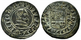 Philip IV (1621-1665). 16 maravedis. 1663. Sevilla. R. (Cal-497). (Jarabo-Sanahuja-M609). Ae. 3,80 g. VF. Est...30,00. 

Spanish Description: Felipe...