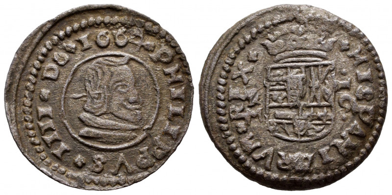 Philip IV (1621-1665). 16 maravedis. 1664. Trujillo. M. (Cal-507). (Jarabo-Sanah...