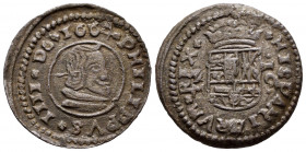 Philip IV (1621-1665). 16 maravedis. 1664. Trujillo. M. (Cal-507). (Jarabo-Sanahuja-M720). Ae. 4,47 g. Date on obverse. VF. Est...30,00. 

Spanish D...