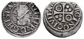 Philip IV (1621-1665). 1 croat. 16.... Barcelona. Ag. 1,61 g. End of planchet. Almost VF/VF. Est...40,00. 

Spanish Description: Felipe IV (1621-166...