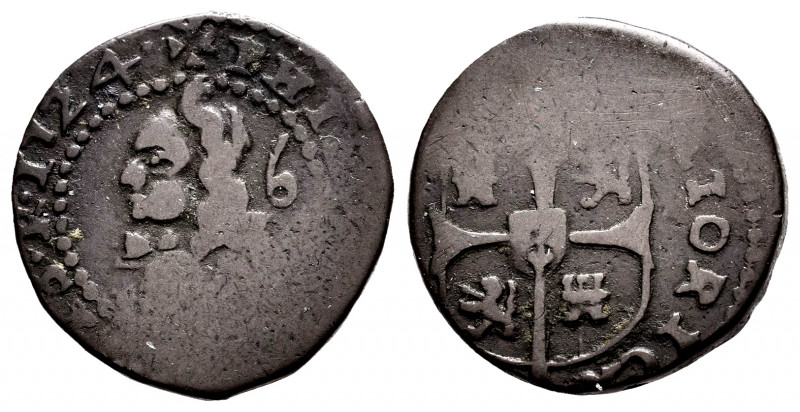 Philip V (1700-1746). Treseta. 1724. Mallorca. (Cal-8). Ae. 4,40 g. Almost VF/Ch...