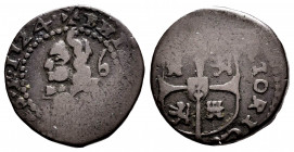 Philip V (1700-1746). Treseta. 1724. Mallorca. (Cal-8). Ae. 4,40 g. Almost VF/Choice F. Est...30,00. 

Spanish Description: Felipe V (1700-1746). Tr...