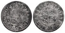 Ferdinand VI (1746-1759). 1 real. 1751. Madrid. JB. (Cal-175). Ag. 2,59 g. Choice F. Est...20,00. 

Spanish Description: Fernando VI (1746-1759). 1 ...