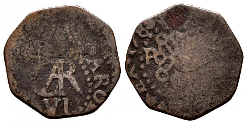 Charles III (1759-1788). 1 maravedi. 1753. Pamplona. (Cal-25). Ae. 2,56 g. Scarc...