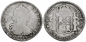 Charles III (1759-1788). 4 reales. 1779. Potosí. PR. (Cal-941). Ag. 12,91 g. F. Est...35,00. 

Spanish Description: Carlos III (1759-1788). 4 reales...